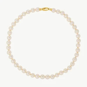 Белое жемчужное ожерелье Лира