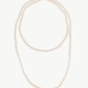 Белое ожерелье длиной 120 см Jour