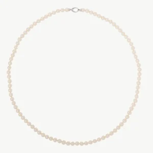 Белое ожерелье длиной 80 см Лира