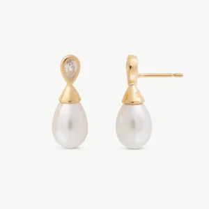 Белые серьги Селена