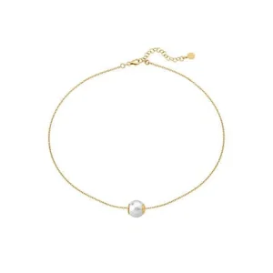 Ожерелье из золотого жемчуга 12 мм Classic