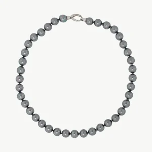 10 мм Серое жемчужное ожерелье Лира