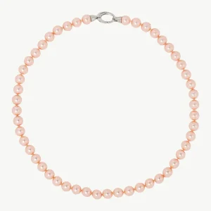 7мм розовое жемчужное ожерелье Лира