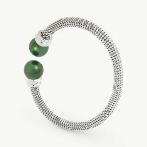 Браслет из двух зеленых жемчужин Tender