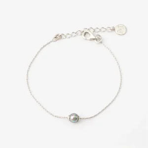 Серый жемчуг Серебряный браслет Cies
