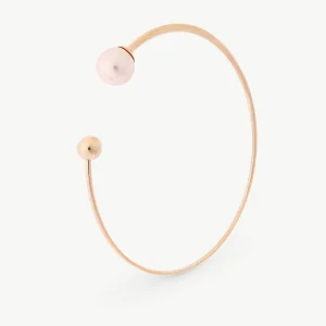 Браслет 58мм Жемчуг 8мм Розовая Аура