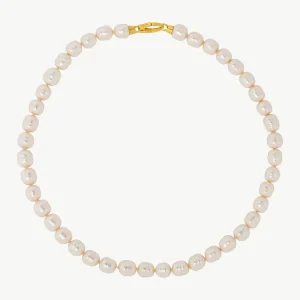 8 мм золотое жемчужное ожерелье Agora