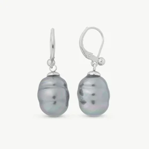 Короткие серые серьги Agora Agora