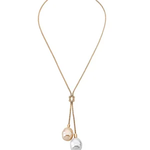 Ожерелье из двух золотых жемчужин Tender