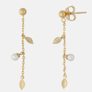 Белые серьги Ромея