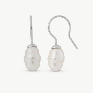 Серьги с барочным жемчугом 8 мм Agora