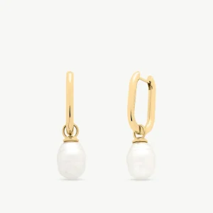 Короткие серьги с барочным жемчугом, золотистые, нежные